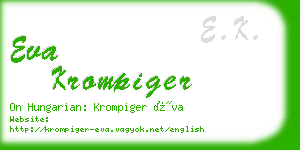 eva krompiger business card